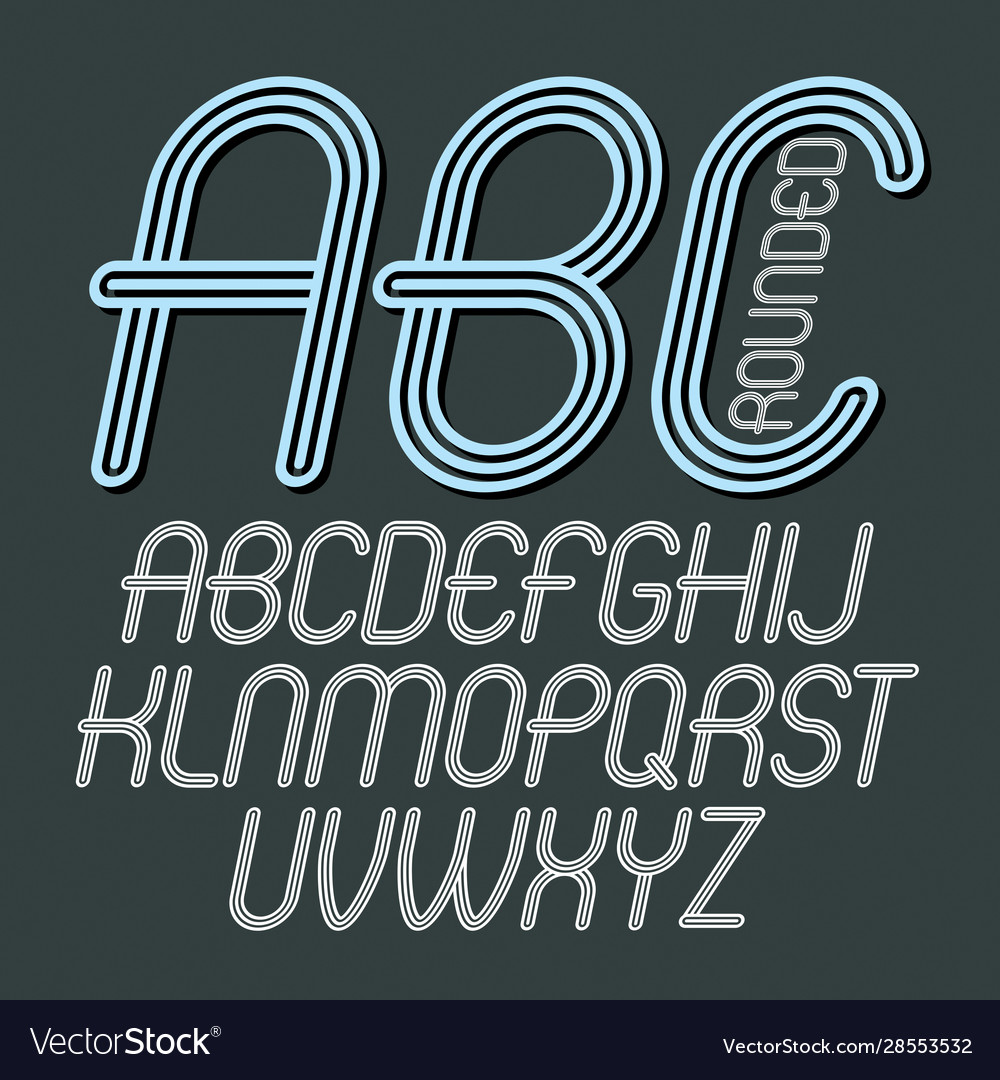 Cool capital alphabet letters abc collection Vector Image