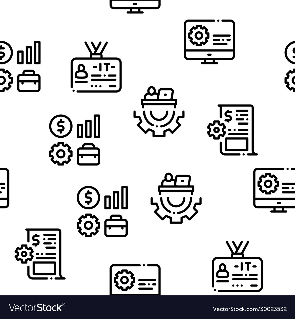 It manager developer seamless pattern Royalty Free Vector
