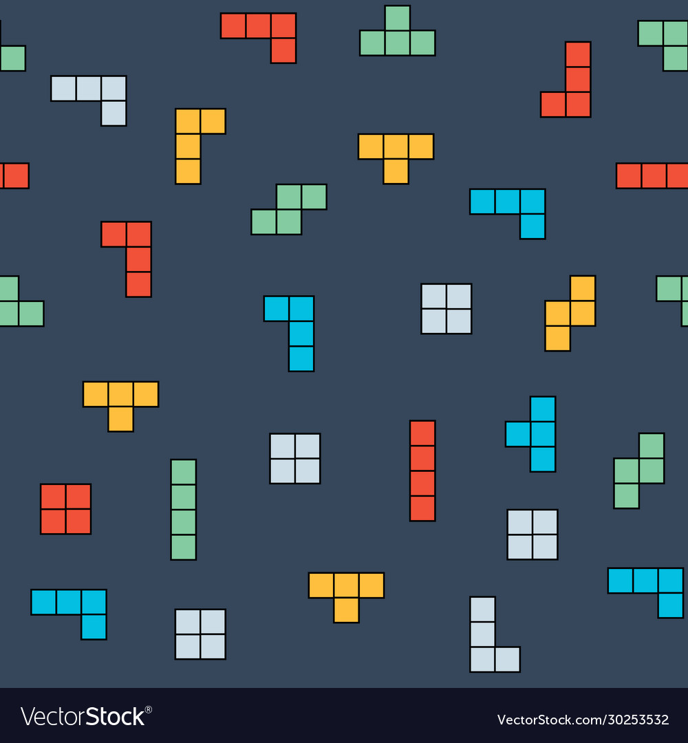 Retro game seamless pattern background Royalty Free Vector