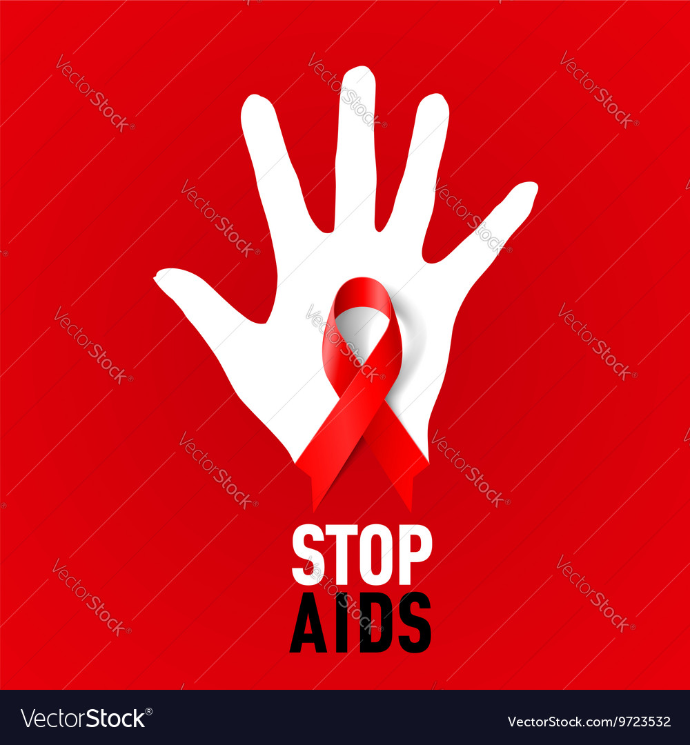 Stop Aids 03 Royalty Free Vector Image Vectorstock