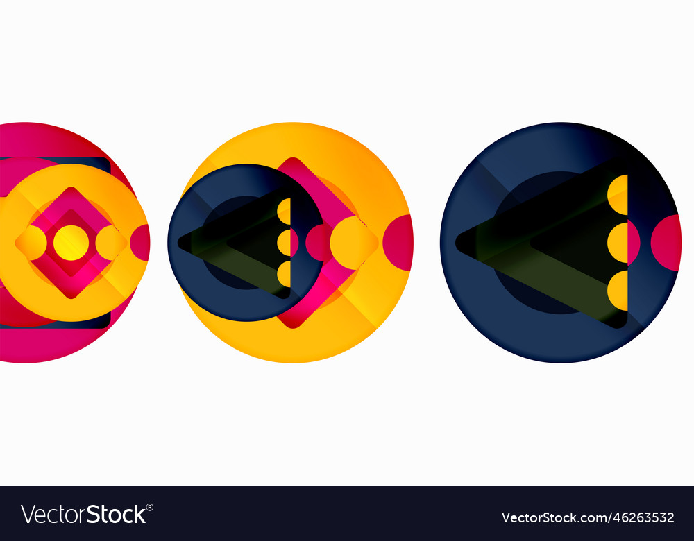 Triangles and circles abstract background for Vector Image