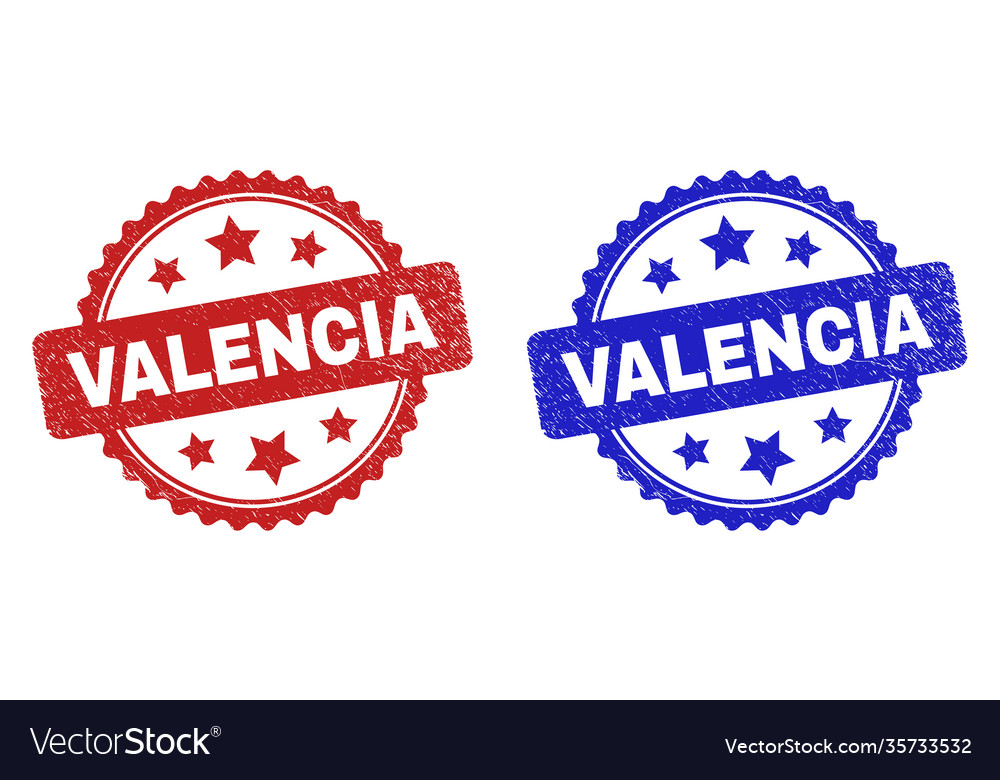 Valencia rosette seals with distress texture