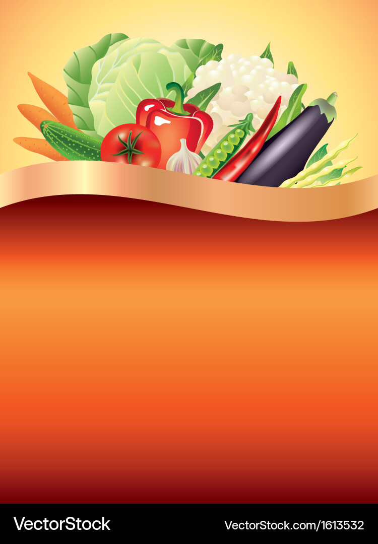 Vegetables vertical background Royalty Free Vector Image