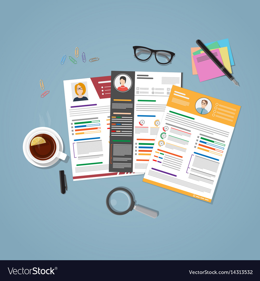 Workplace for recruitment Royalty Free Vector Image