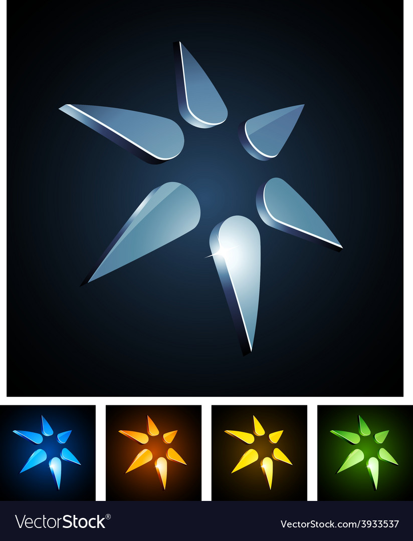 3d star emblems