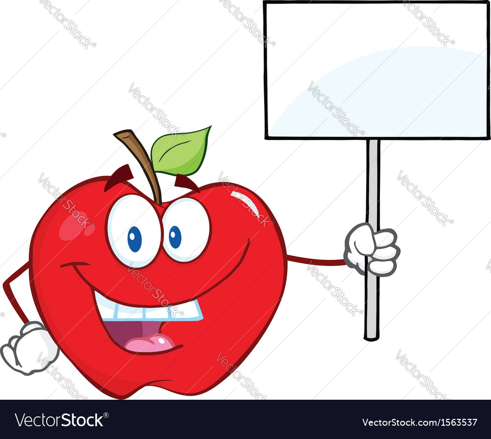 Apple cartoon Royalty Free Vector Image - VectorStock