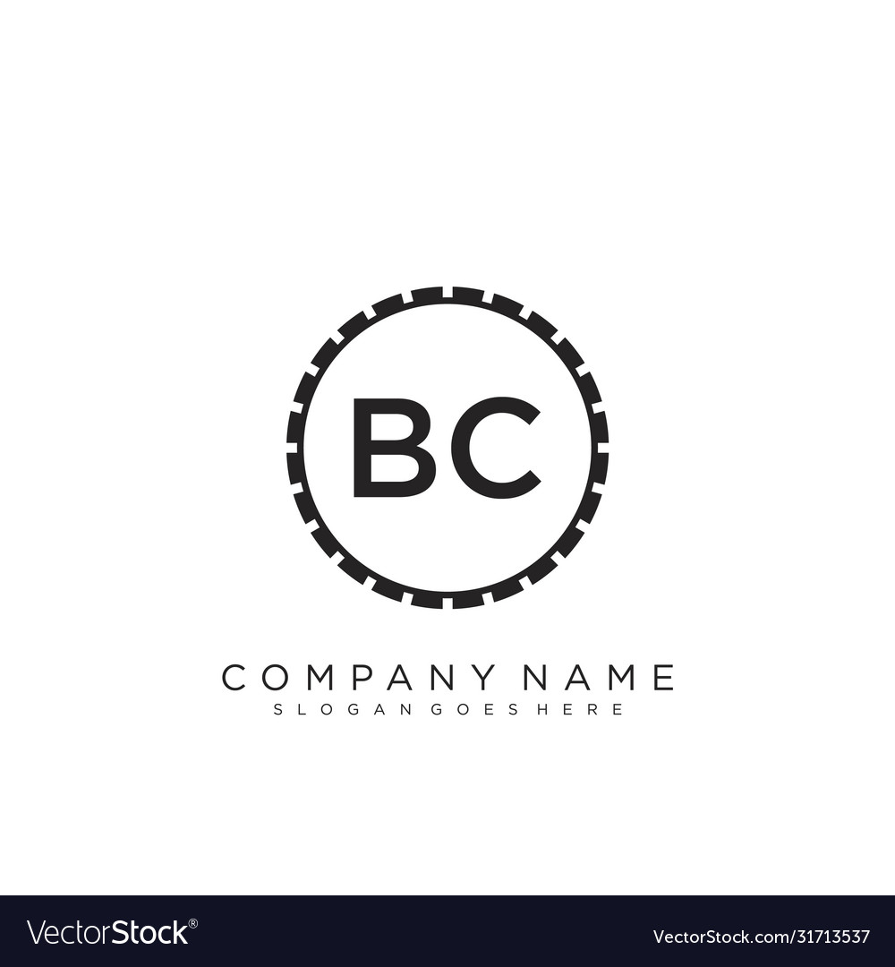 Bc initial handwriting logo design