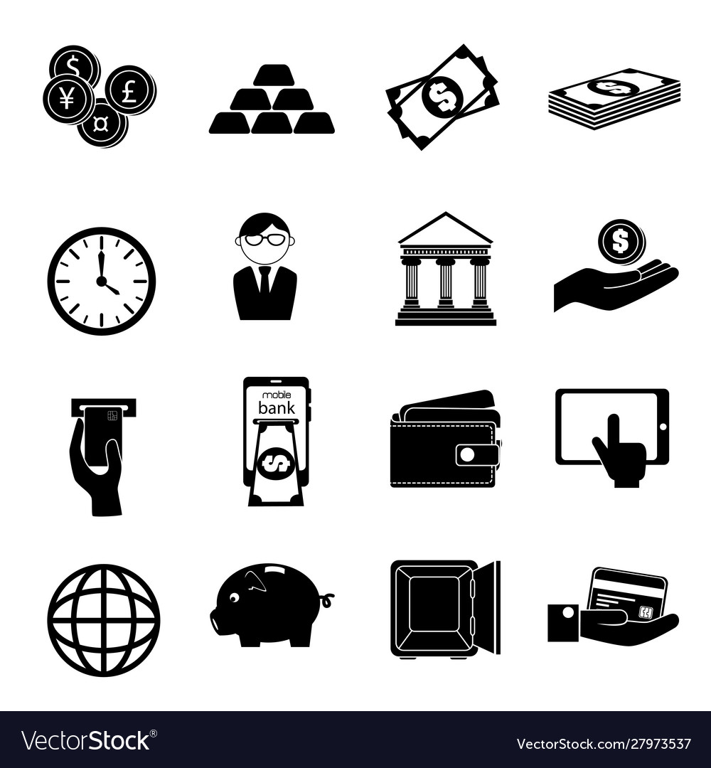 Bundle business set icons Royalty Free Vector Image