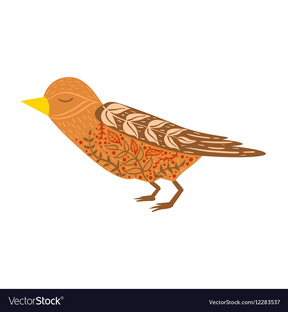 Cuckoo Bird Relaxed Cartoon Wild Animal Royalty Free Vector