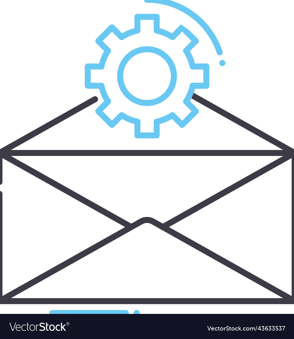 Email settings line icon outline symbol Royalty Free Vector