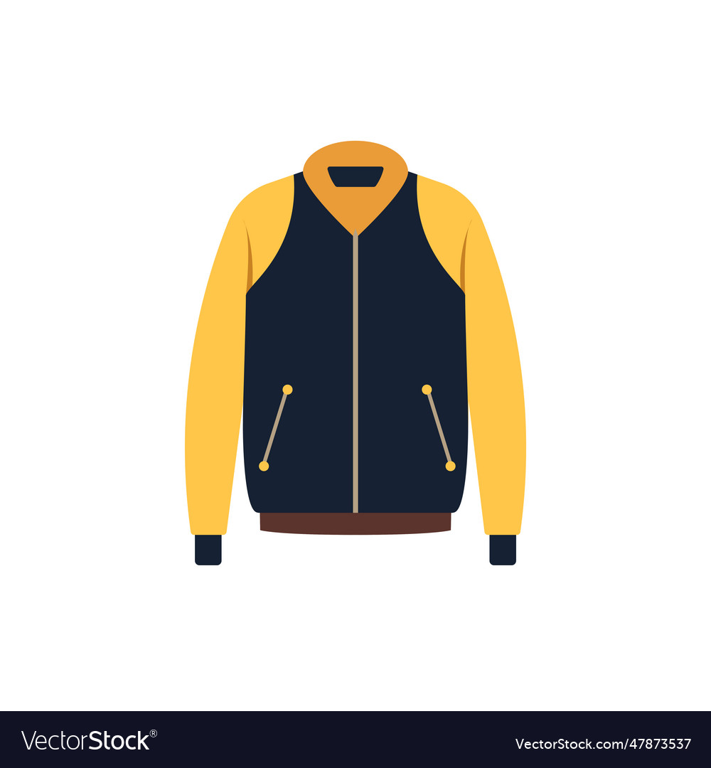 Fashion jacket icon design outerwear flat Vector Image