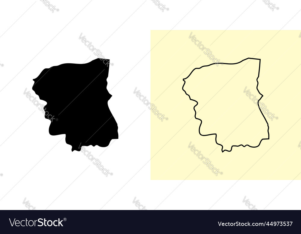 Nakhon pathom map thailand asia filled Royalty Free Vector