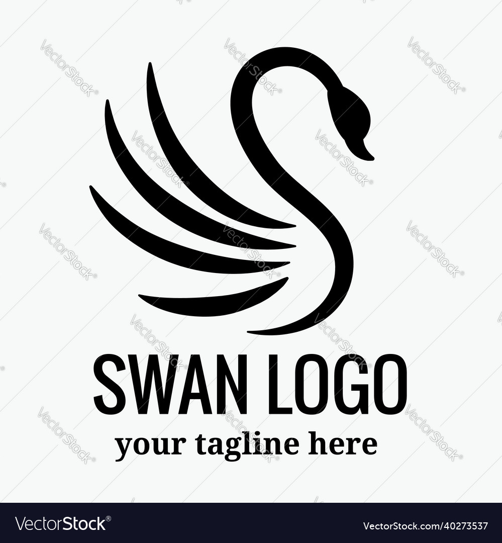 Swan logo template Royalty Free Vector Image - VectorStock