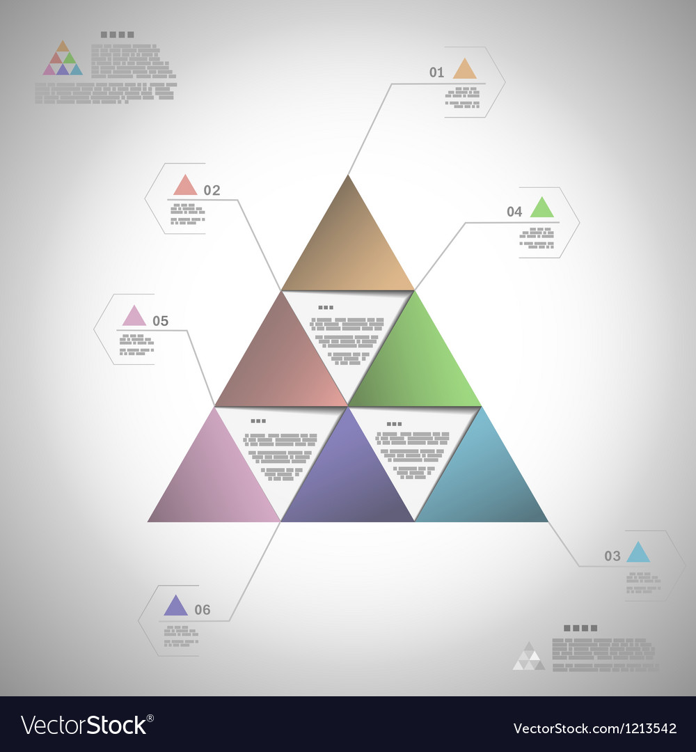 Infographic triangle for data presentation Vector Image