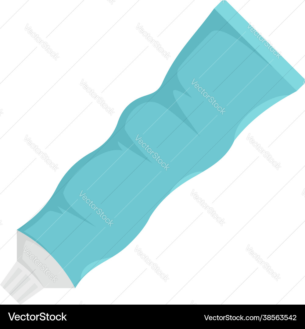 Used toothpaste icon flat isolated Royalty Free Vector Image
