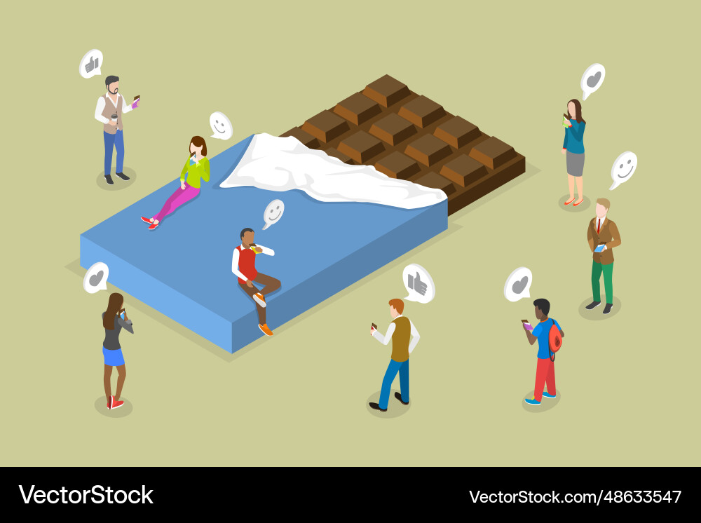 3d isometric flat conceptual Royalty Free Vector Image