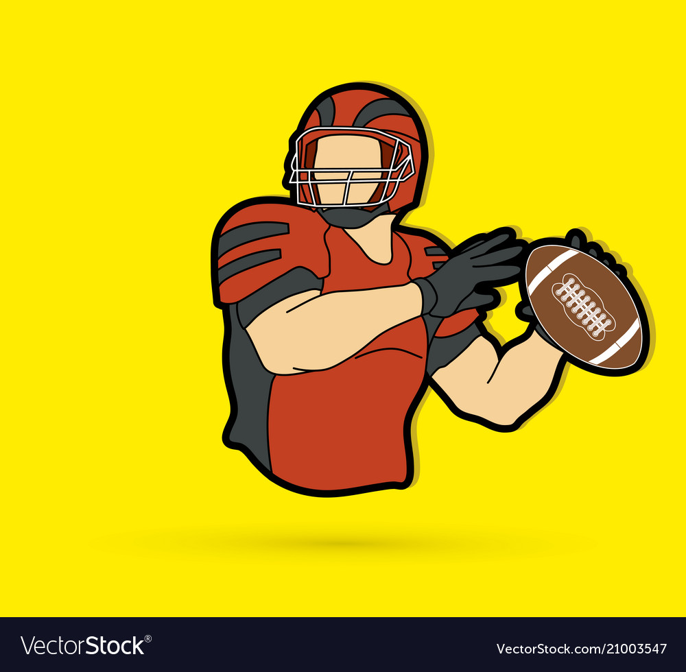 American football player sportsman action