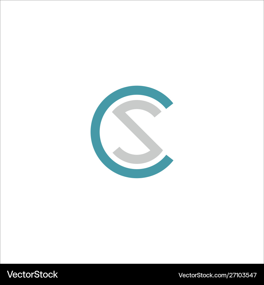 Cs and sc creative initial based letter Royalty Free Vector