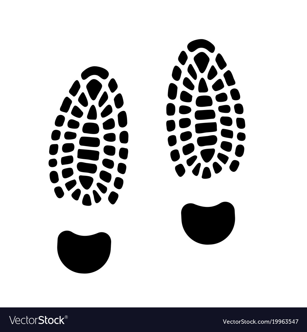 Isolated footprint the evidence in detective Vector Image