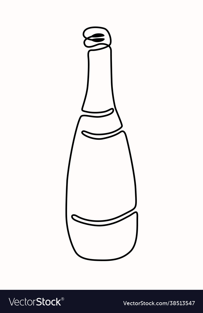 Single line drawing bottle