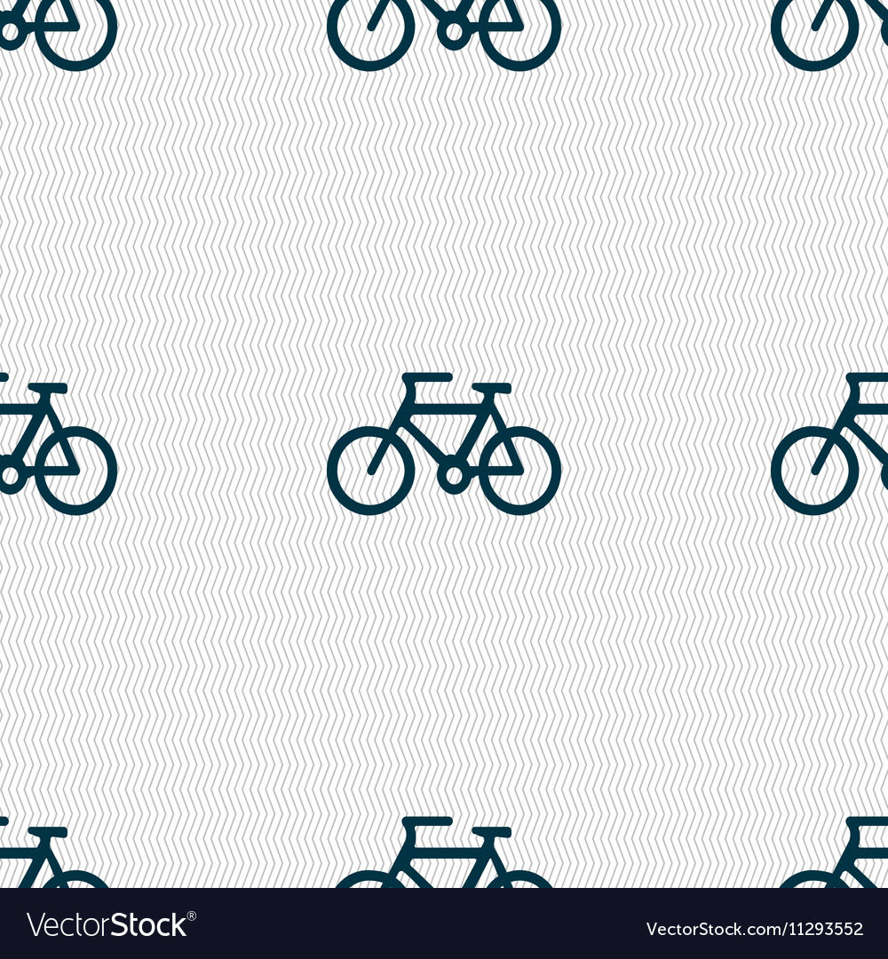 Bicycle icon sign seamless pattern with geometric