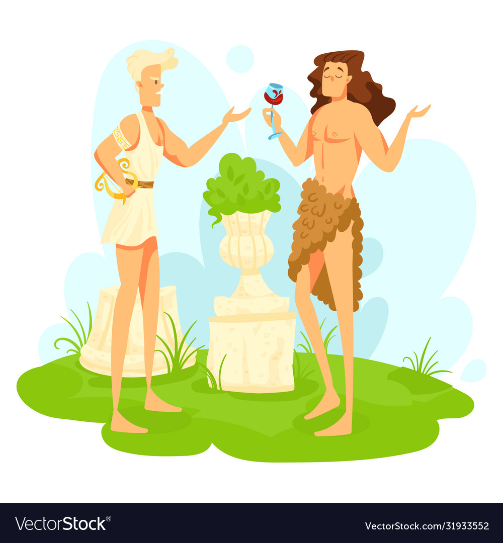 Couple greek male character talk ancient hellenic