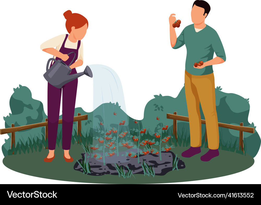 Farm flat Royalty Free Vector Image - VectorStock