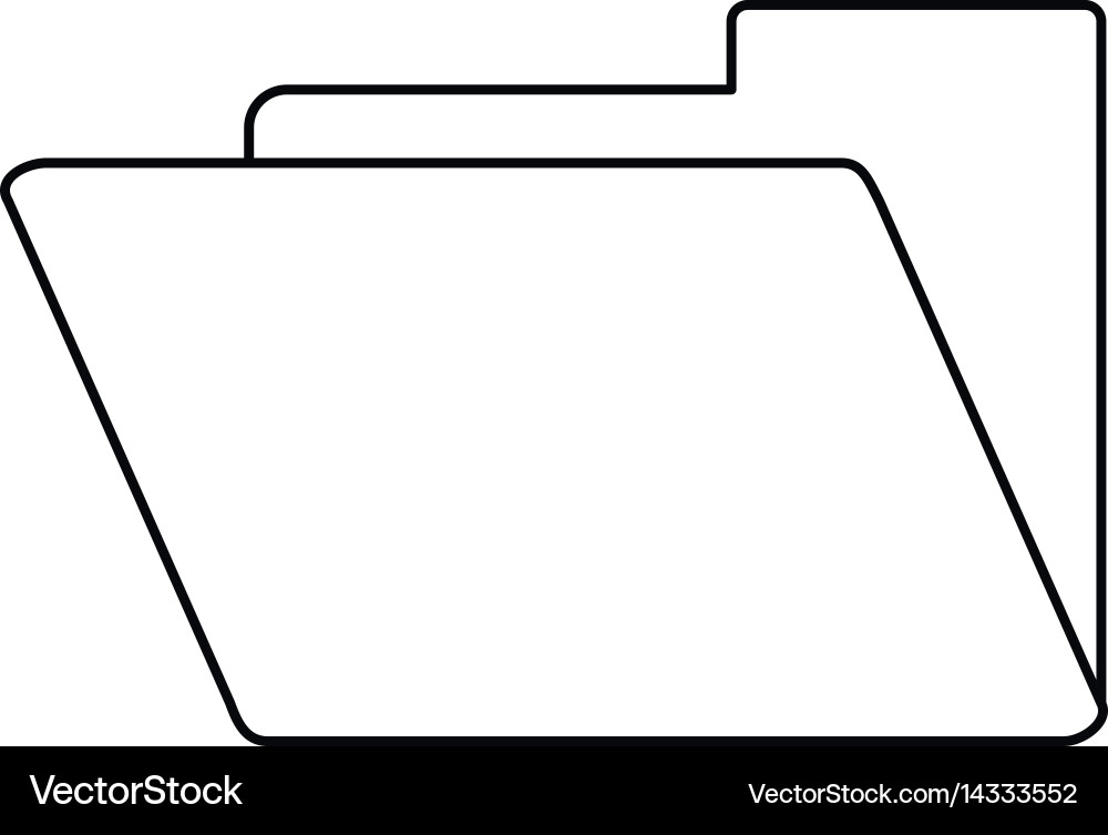 Folder file document archive icon thin line Vector Image