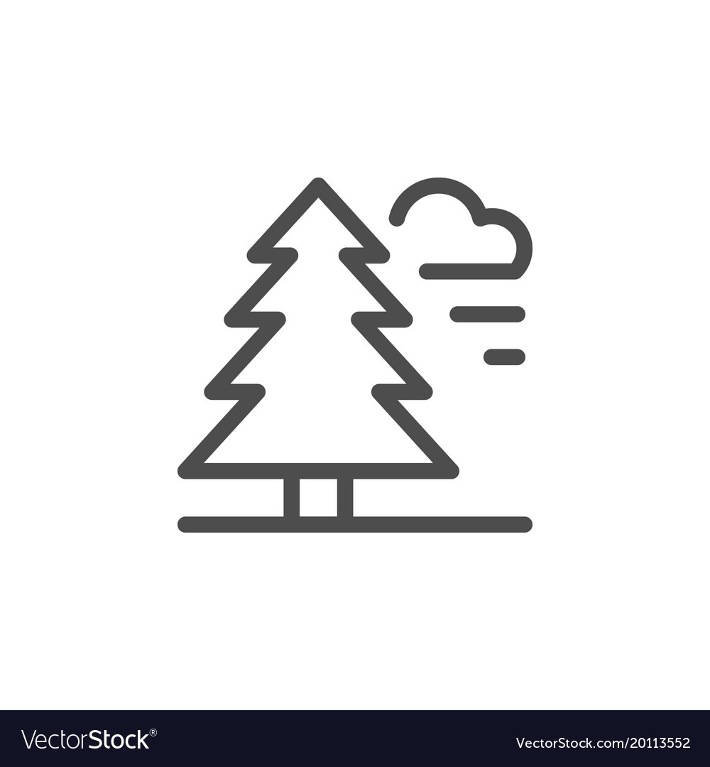 Forest line icon Royalty Free Vector Image - VectorStock