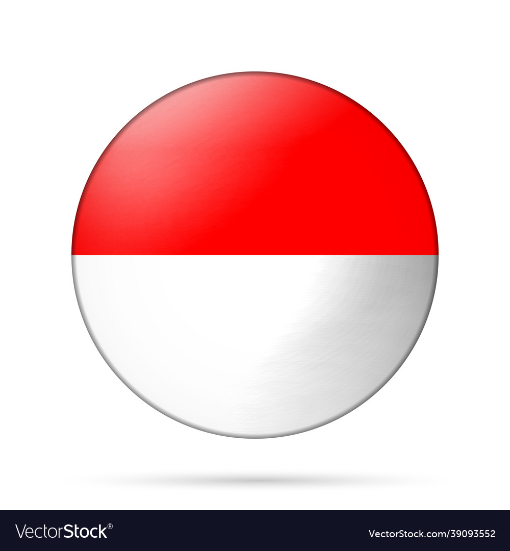 Glass light ball with flag of indonesia round Vector Image