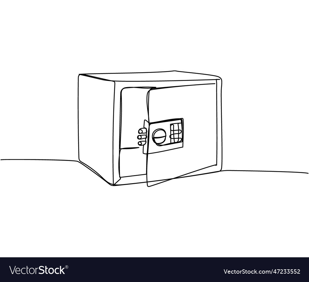 Individual personal safe small safe for home Vector Image