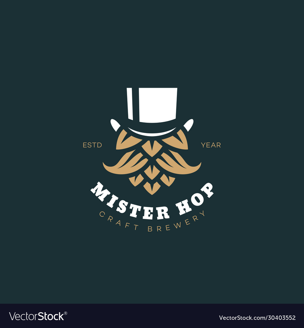 Mister hop logo Royalty Free Vector Image - VectorStock