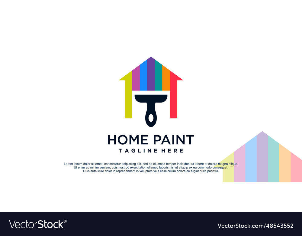 Paint logo design for business and construction Vector Image