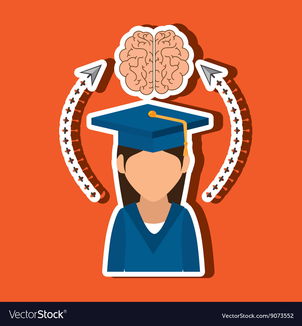 Student avatar design Royalty Free Vector Image