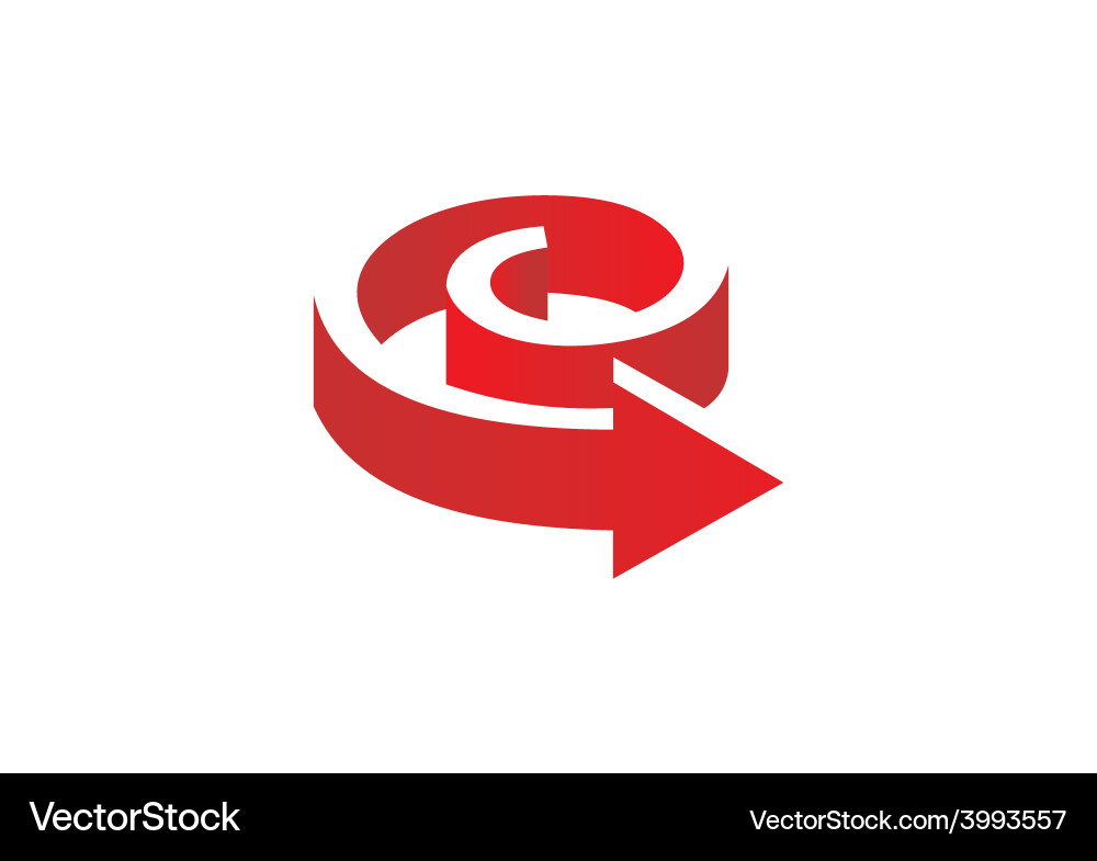3d arrow shape logo Royalty Free Vector Image - VectorStock