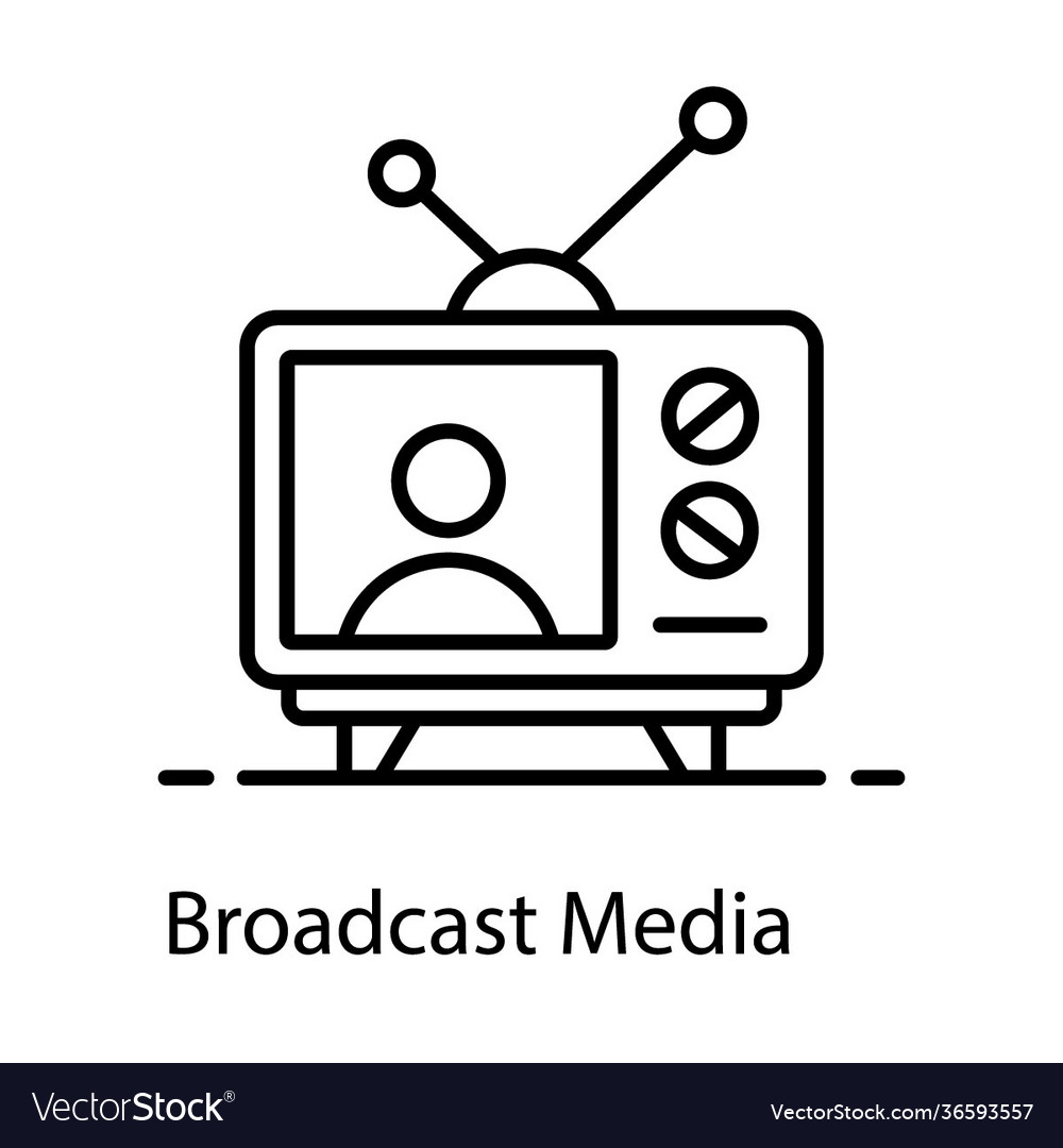 broadcast-media-royalty-free-vector-image-vectorstock