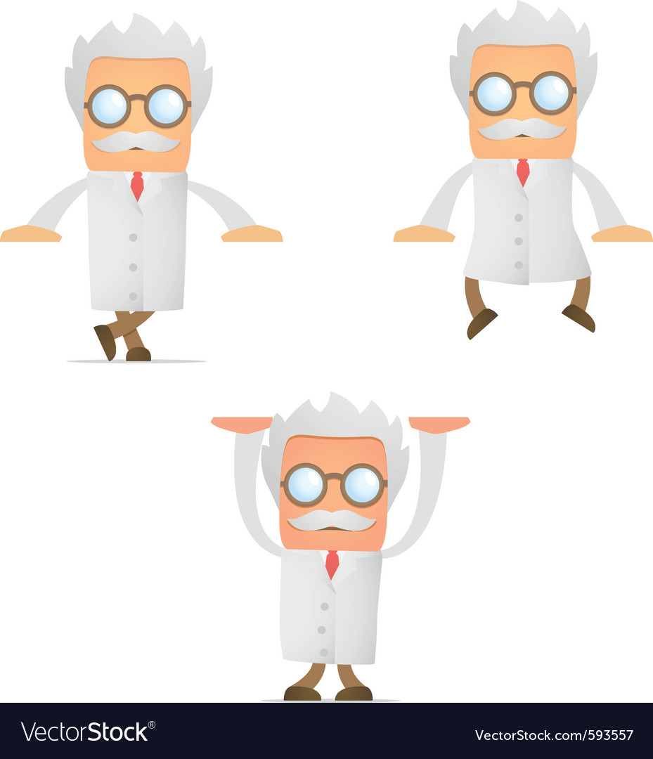 Cartoon scientist