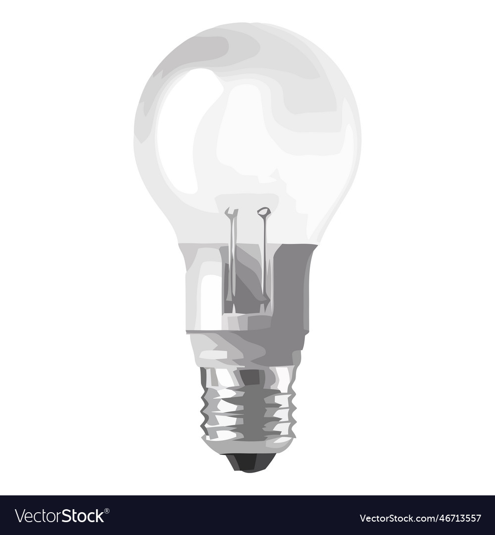 Glowing filament in light bulb sparks creativity Vector Image