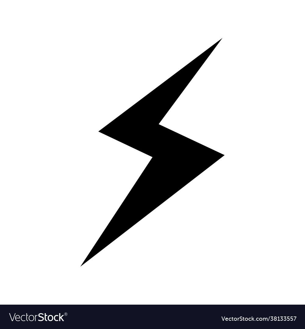 Graphic lightning icon Royalty Free Vector Image