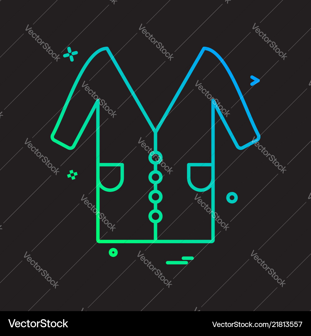 Lab coat icon design Royalty Free Vector Image