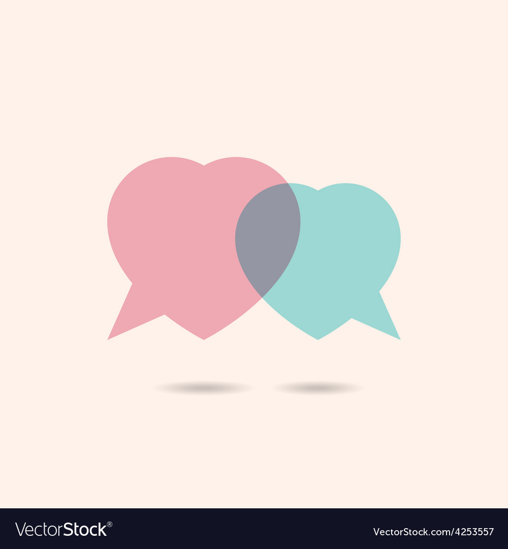 logo template two hearts