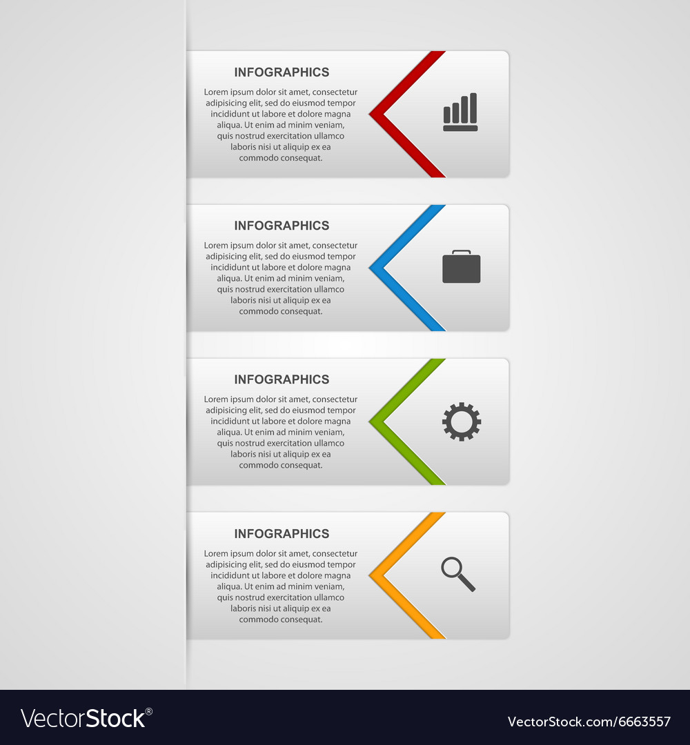 Modern infographic options banner design elements