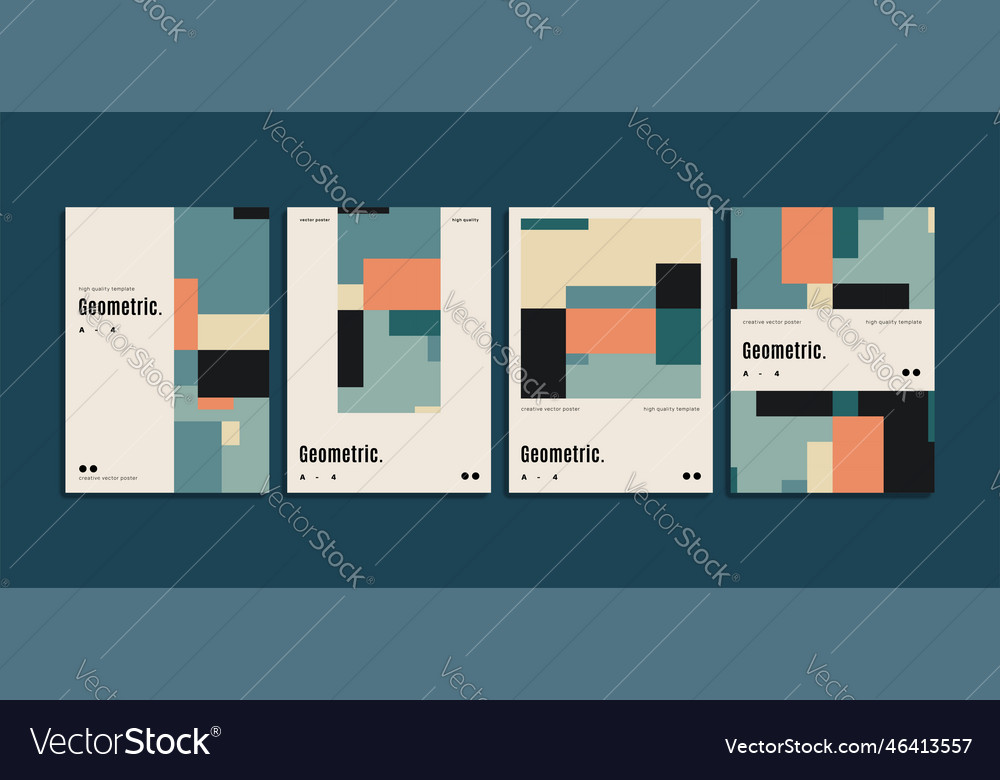 Retro style brochure covers set