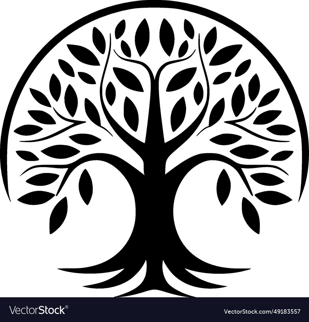 Tree - Minimalist And Flat Logo Royalty Free Vector Image