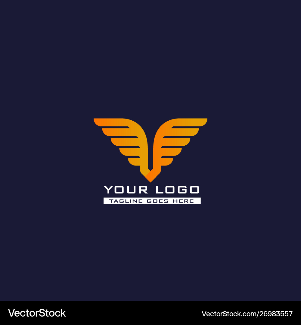 Wings logo template Royalty Free Vector Image - VectorStock