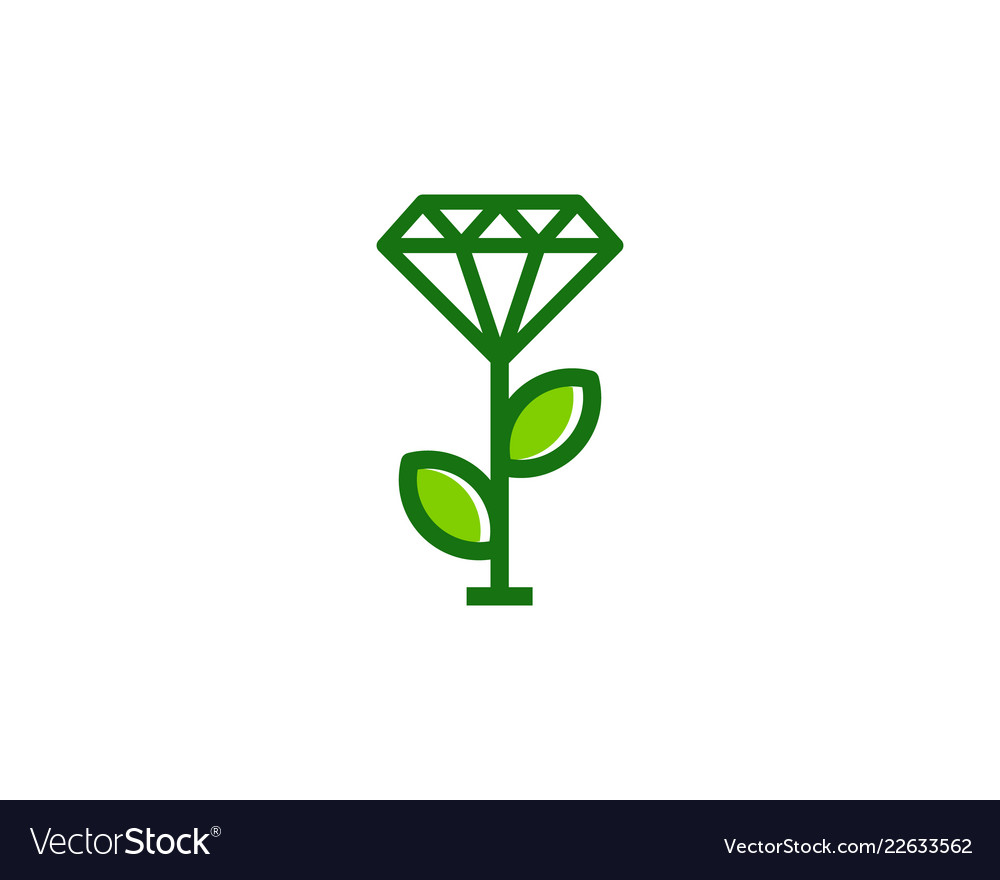 Green diamond logo icon design Royalty Free Vector Image