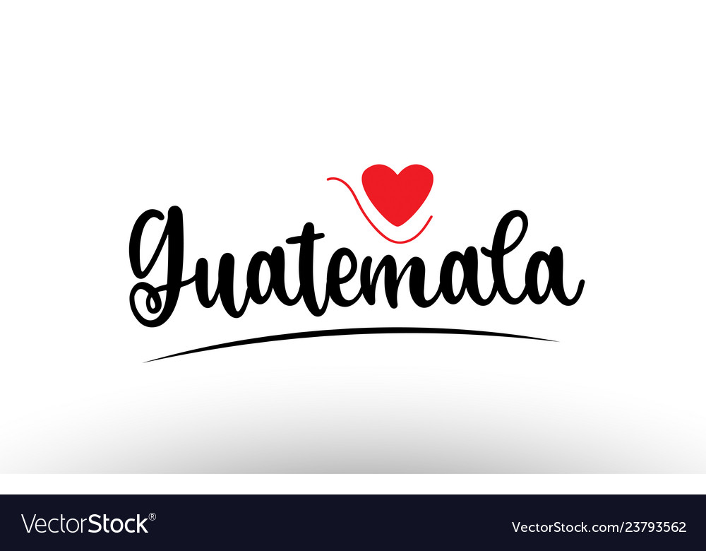 Guatemala country text typography logo icon design