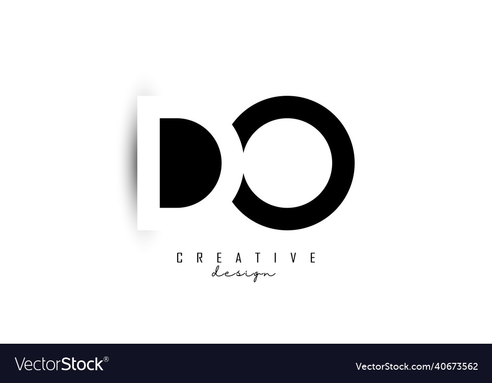 Letters do logo with black and white negative