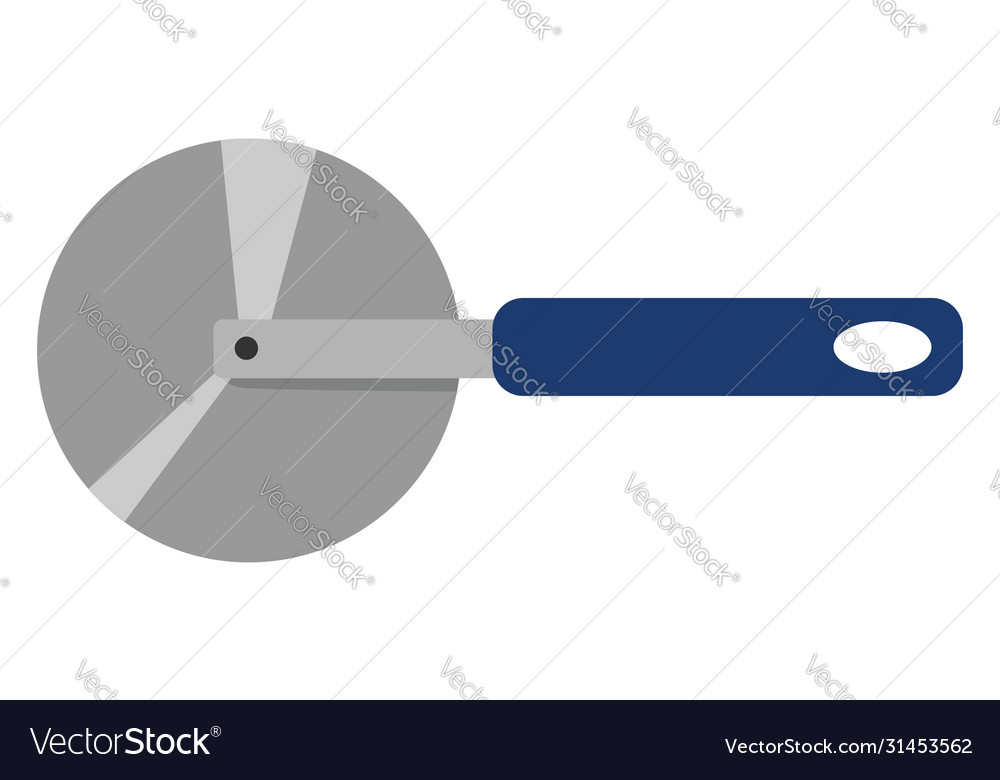 Round knife on white background