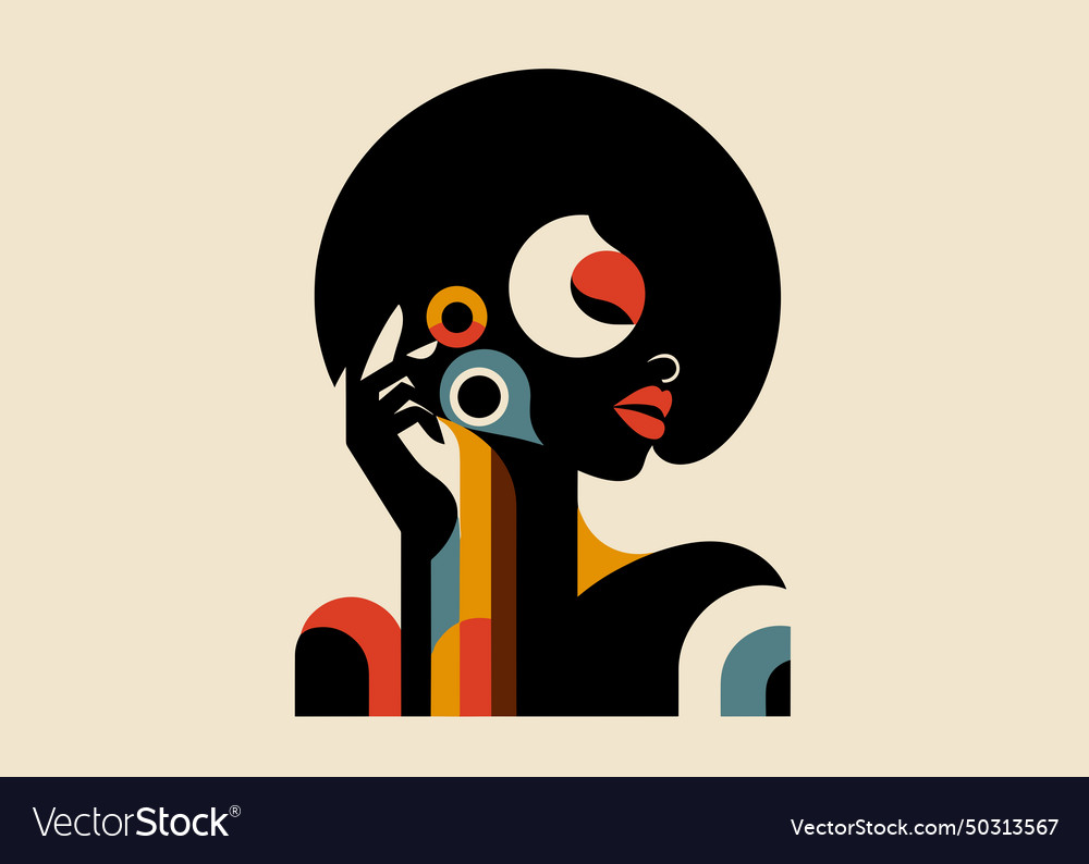 Abstract black woman